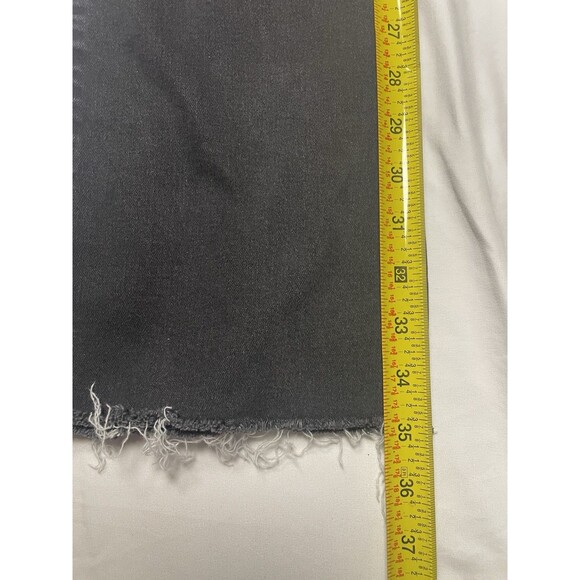 American Eagle Next Level Stretch High Rise Jegging Size 6 Reg Black Frayed Hem - Picture 8 of 9